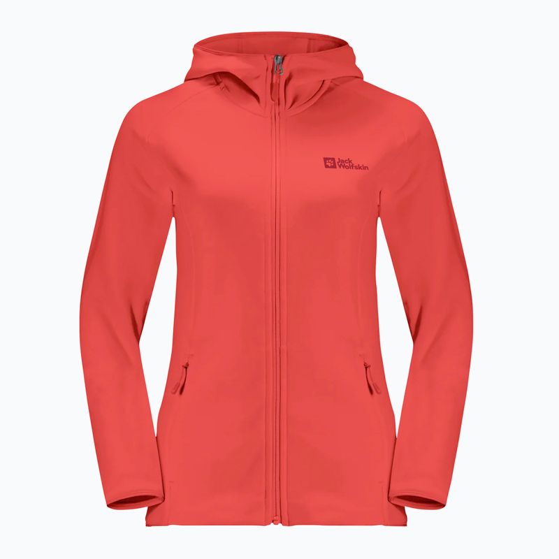 Jack Wolfskin Damen Sweatshirt Baiselberg Hooded FZ vibrant rot 5