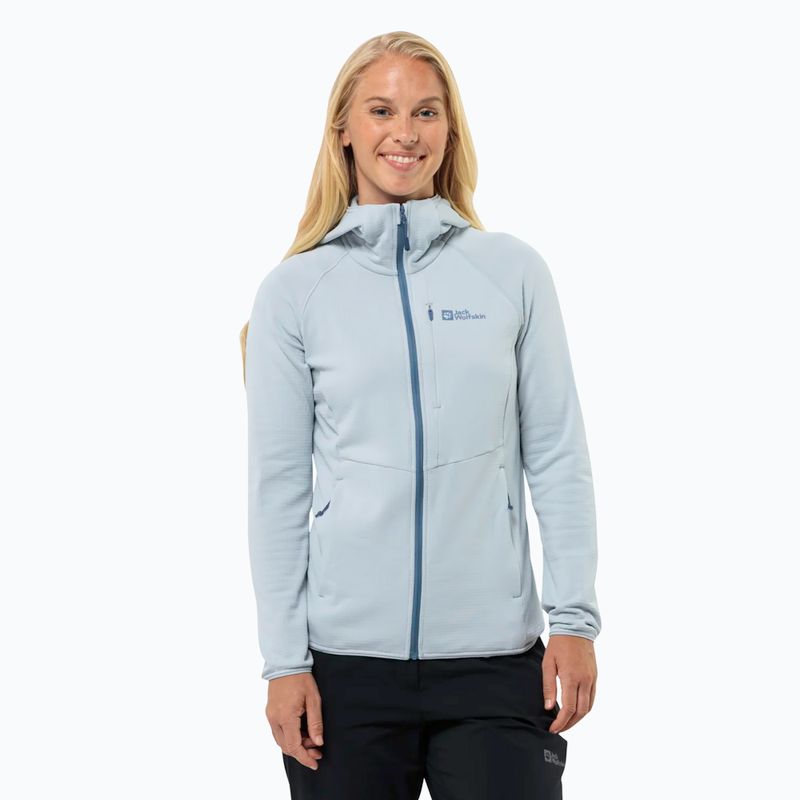 Jack Wolfskin Damen Fleecejacke Kolbenberg Hooded Fz soft blau