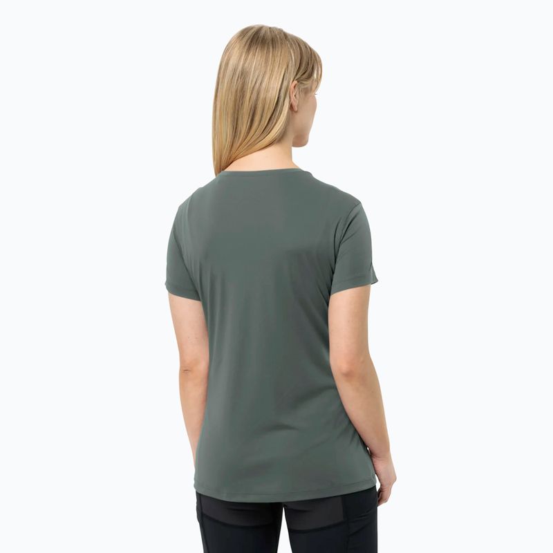 Jack Wolfskin Damen Trekking-T-Shirt Tech hedge grün 2