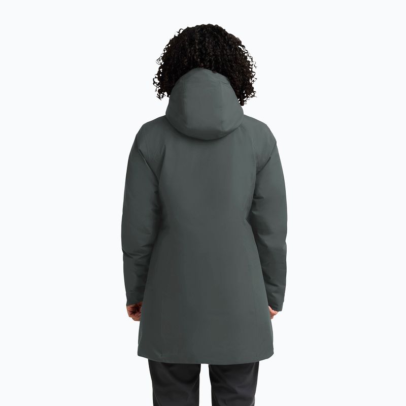Damen Regenjacke Jack Wolfskin Heidelstein Ins slate green 3