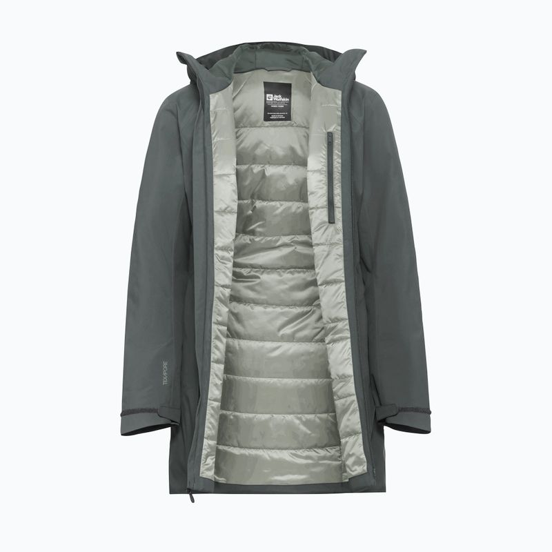 Damen Regenjacke Jack Wolfskin Heidelstein Ins slate green 9