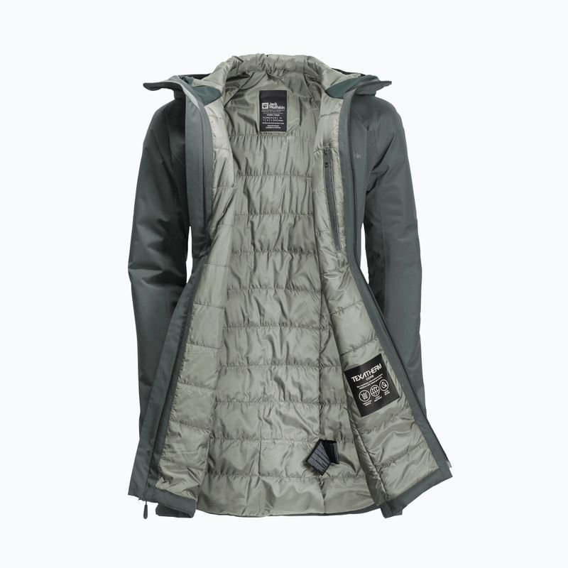Damen Regenjacke Jack Wolfskin Heidelstein Ins slate green 10