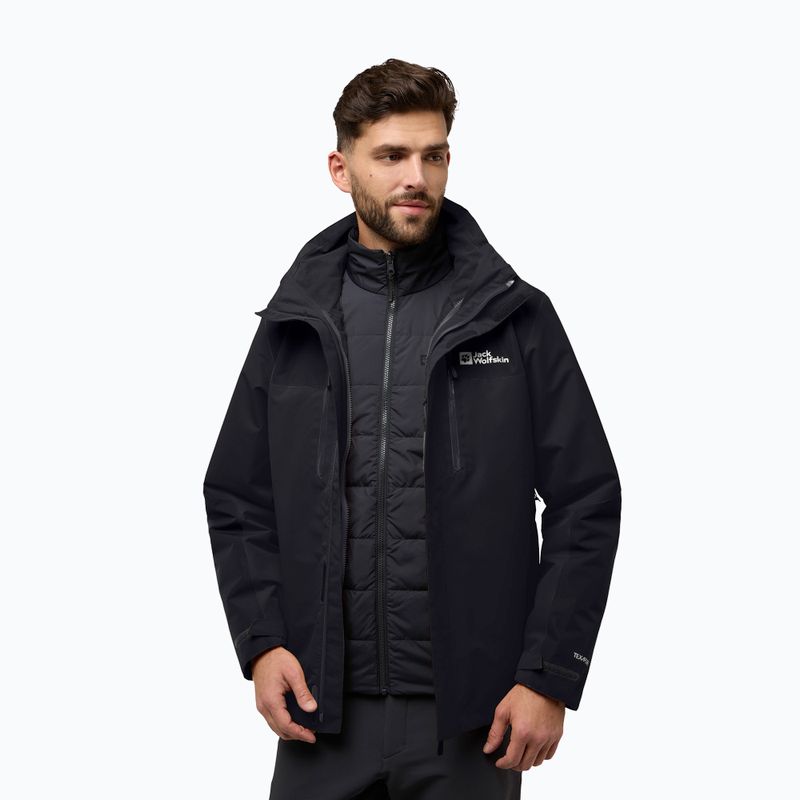 Herren 3in1 Jacke Jack Wolfskin Jasper 3In1 schwarz 3