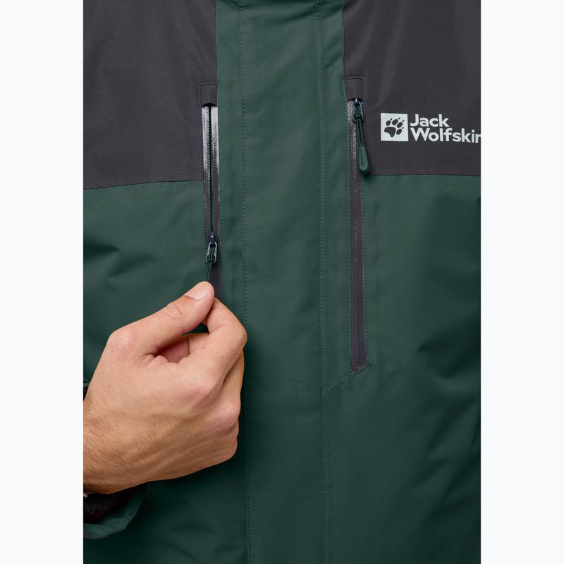 Jack Wolfskin Herren Jasper 3In1 Jacke schwarz oliv 9