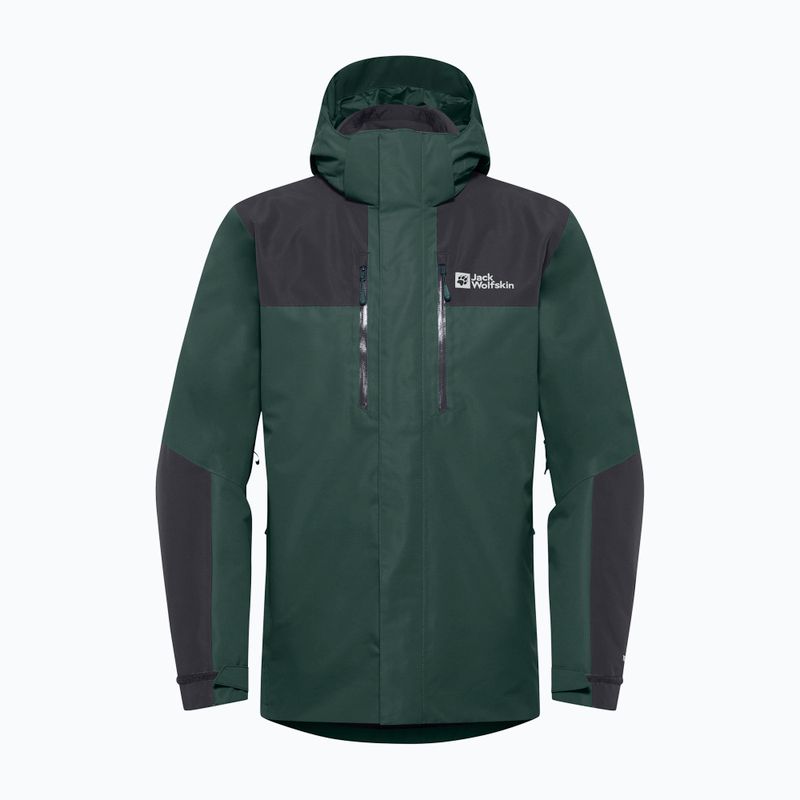 Jack Wolfskin Herren Jasper 3In1 Jacke schwarz oliv 17