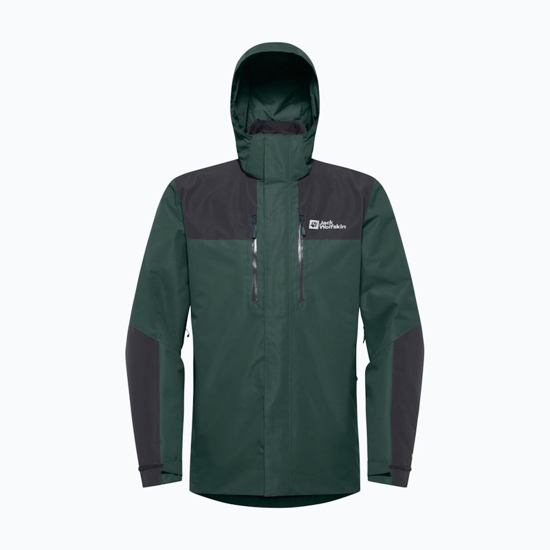 Jack Wolfskin Herren Jasper 3In1 Jacke schwarz oliv 18