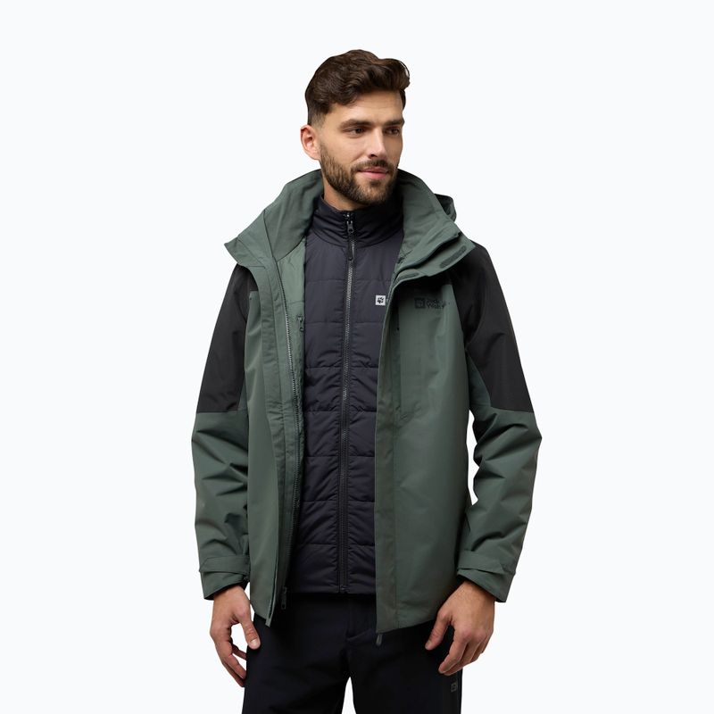 Jack Wolfskin Herren Romberg 3In1 Jacke schiefergrün 2
