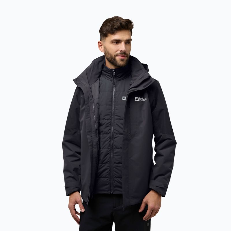 Herren 3-in-1 Jack Wolfskin Romberg 3In1 Phantom Jacke