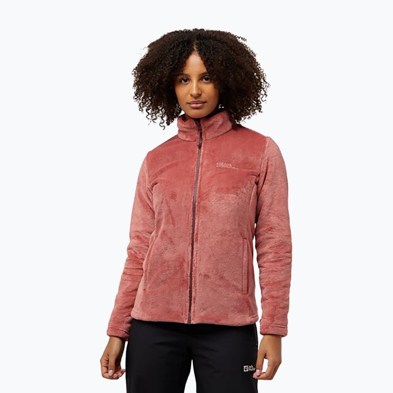 Jack Wolfskin Damen Rotwand 3In1 Fleece-Sweatshirt rot ocker 4