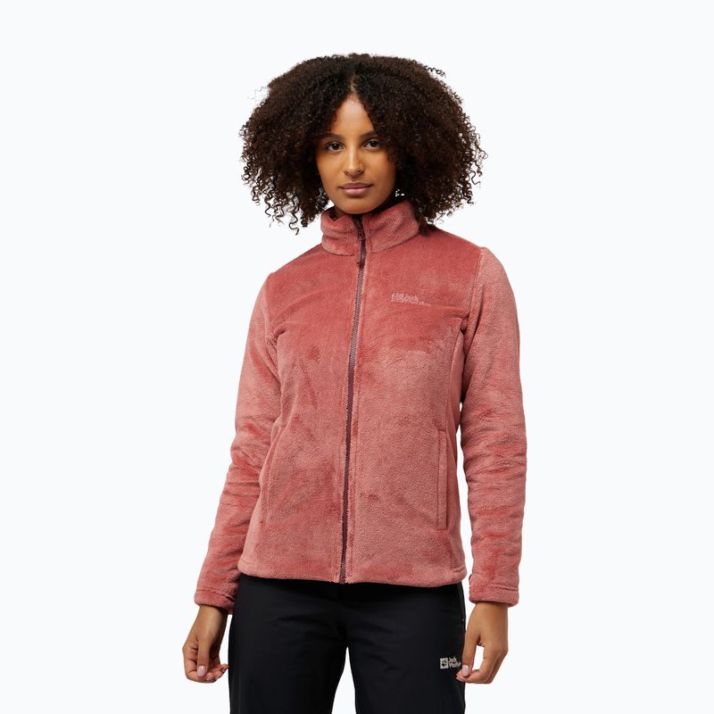 Jack Wolfskin Damen Rotwand 3In1 Fleece-Sweatshirt rot ocker 3