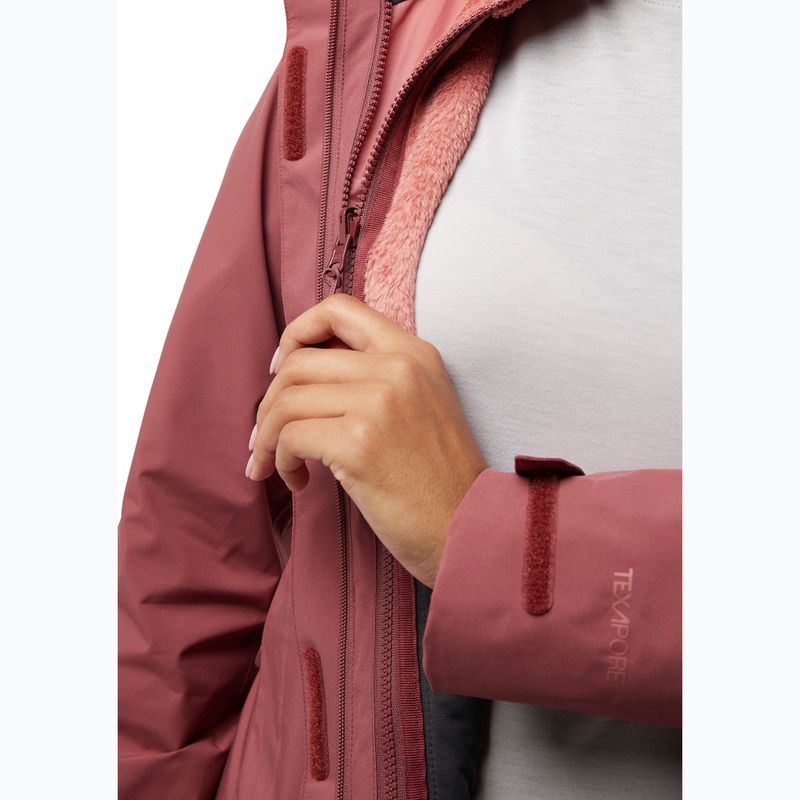Jack Wolfskin Damen Rotwand 3In1 Fleece-Sweatshirt rot ocker 10