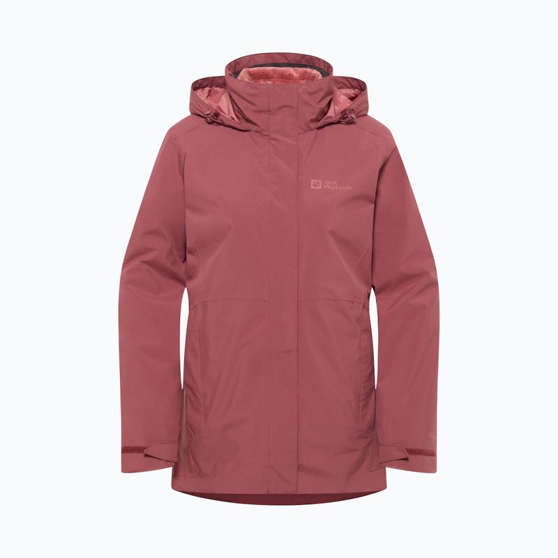 Jack Wolfskin Damen Rotwand 3In1 Fleece-Sweatshirt rot ocker 12
