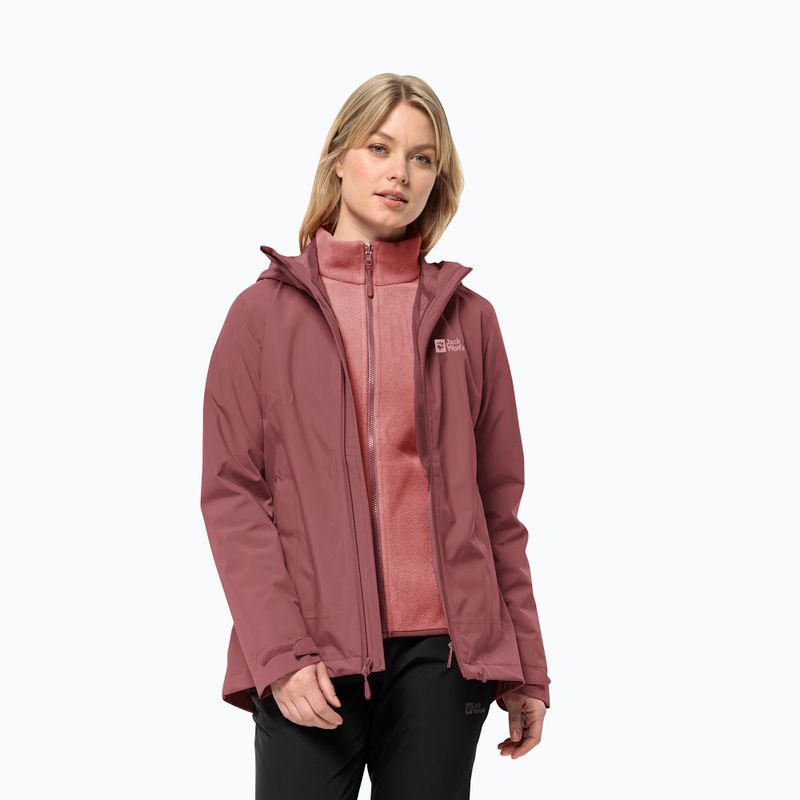Jack Wolfskin Women's Moonrise 3In1 Jacke rot ocker 3