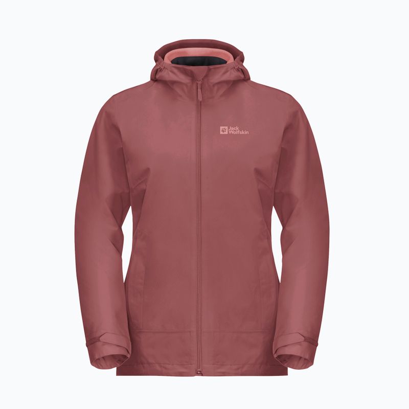 Jack Wolfskin Women's Moonrise 3In1 Jacke rot ocker 8