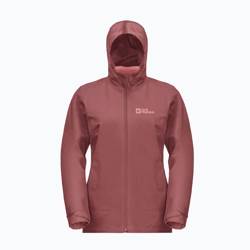 Jack Wolfskin Women's Moonrise 3In1 Jacke rot ocker 9