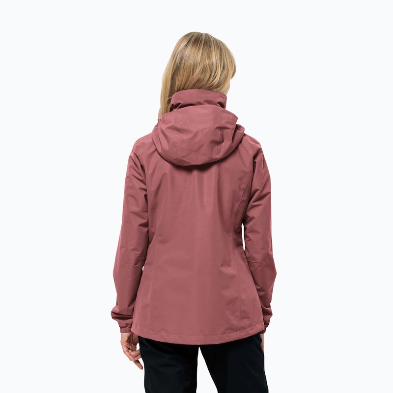 Jack Wolfskin Stormy Point 2L Damen Regenjacke rot ocker 2