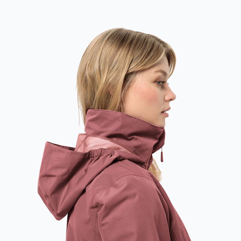 Jack Wolfskin Stormy Point 2L Damen Regenjacke rot ocker 3