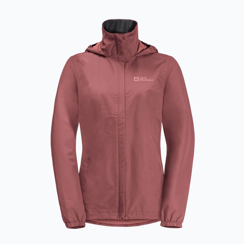 Jack Wolfskin Stormy Point 2L Damen Regenjacke rot ocker 7