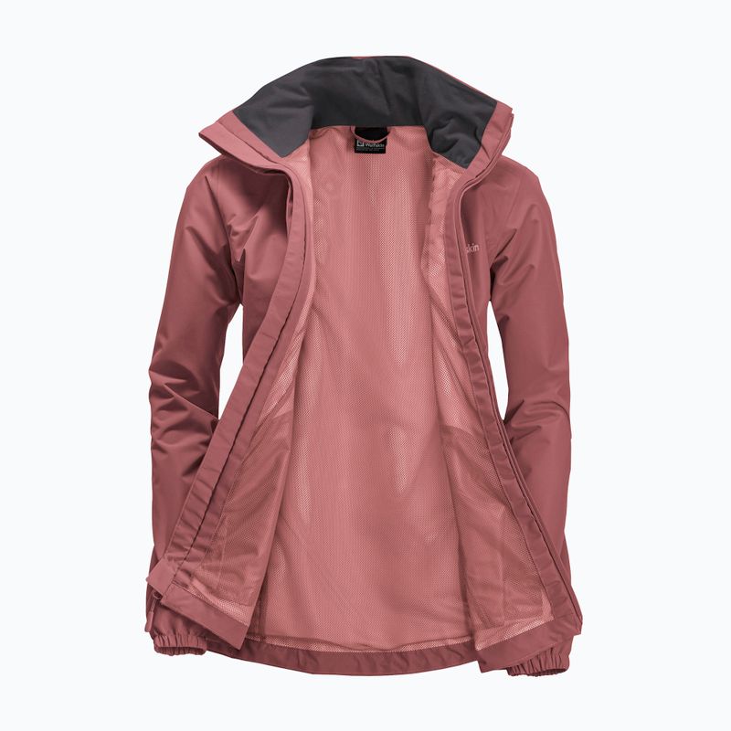 Jack Wolfskin Stormy Point 2L Damen Regenjacke rot ocker 9