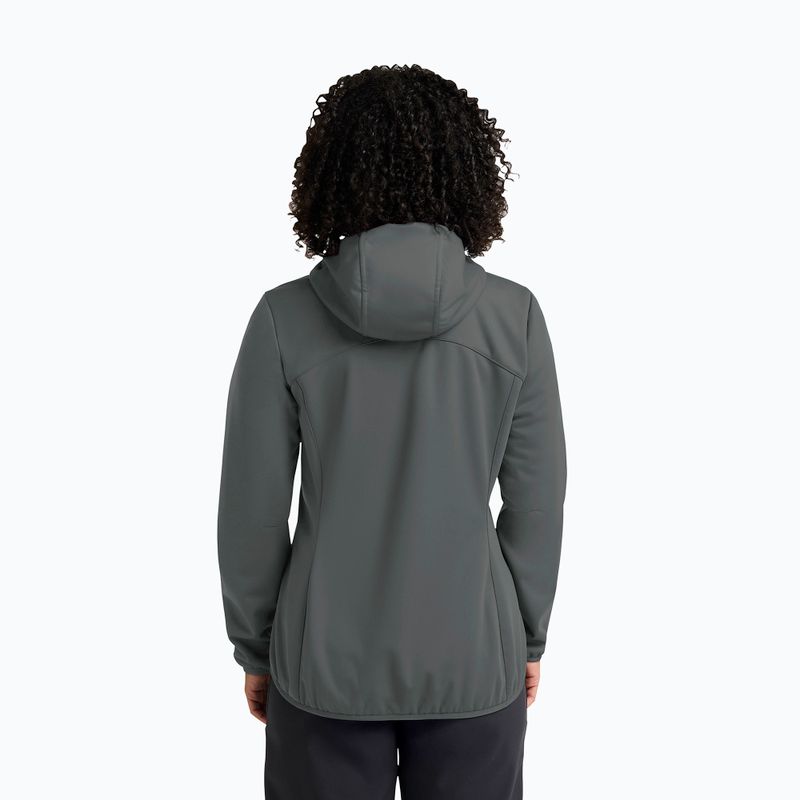 Damen Softshell-Jacke Jack Wolfskin Windhain Hoody slate green 3