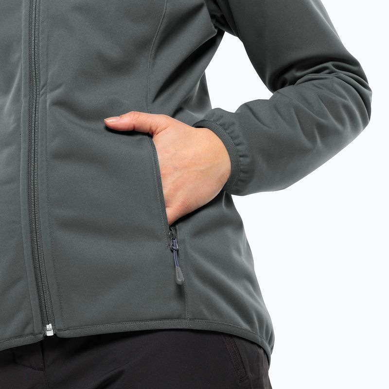 Damen Softshell-Jacke Jack Wolfskin Windhain Hoody slate green 5