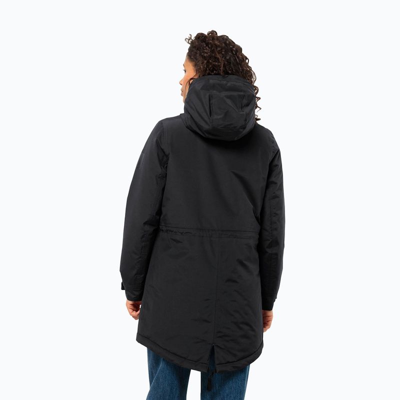 Jack Wolfskin Damen Winterjacke Talforst Parka schwarz 2