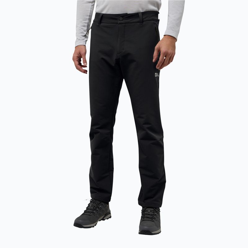 Herren Softshellhose Jack Wolfskin Activate Thermic schwarz