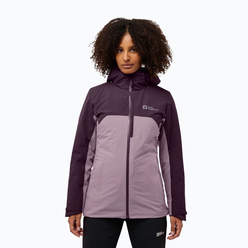 Damen 3-in-1 Jack Wolfskin Hunberg Jacke wild blossom