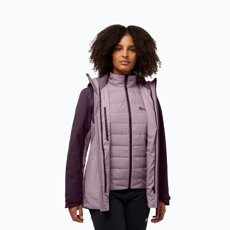 Damen 3-in-1 Jack Wolfskin Hunberg Jacke wild blossom 3