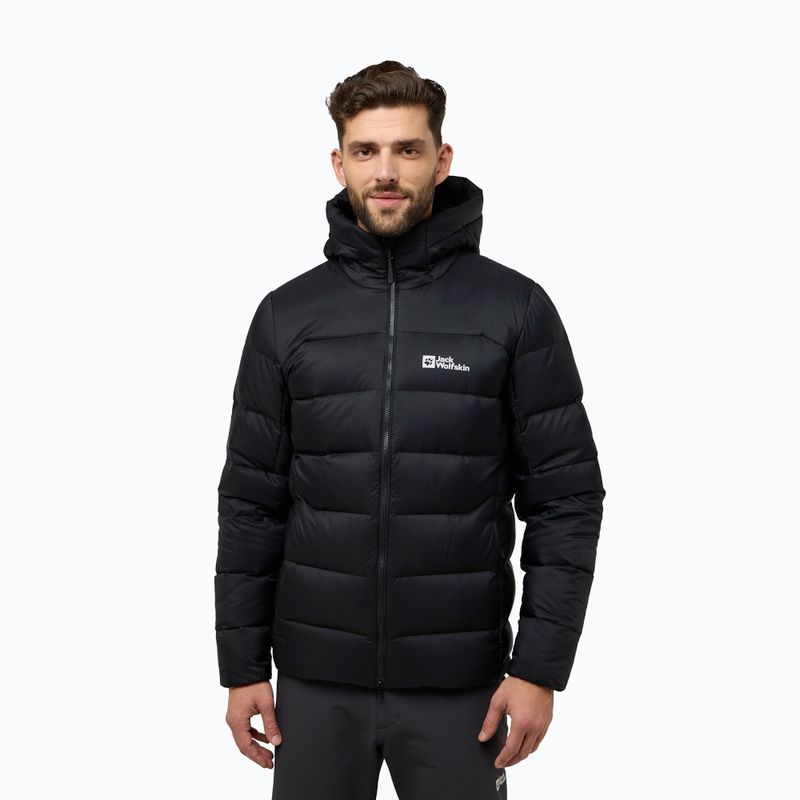 Jack Wolfskin Herren Daunenjacke Nebelhorn Down Hoody schwarz