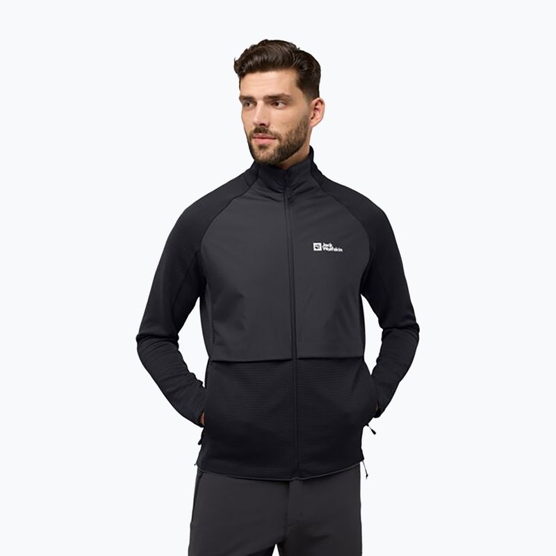 Jack Wolfskin Herren Fleece-Sweatshirt Dormer schwarz