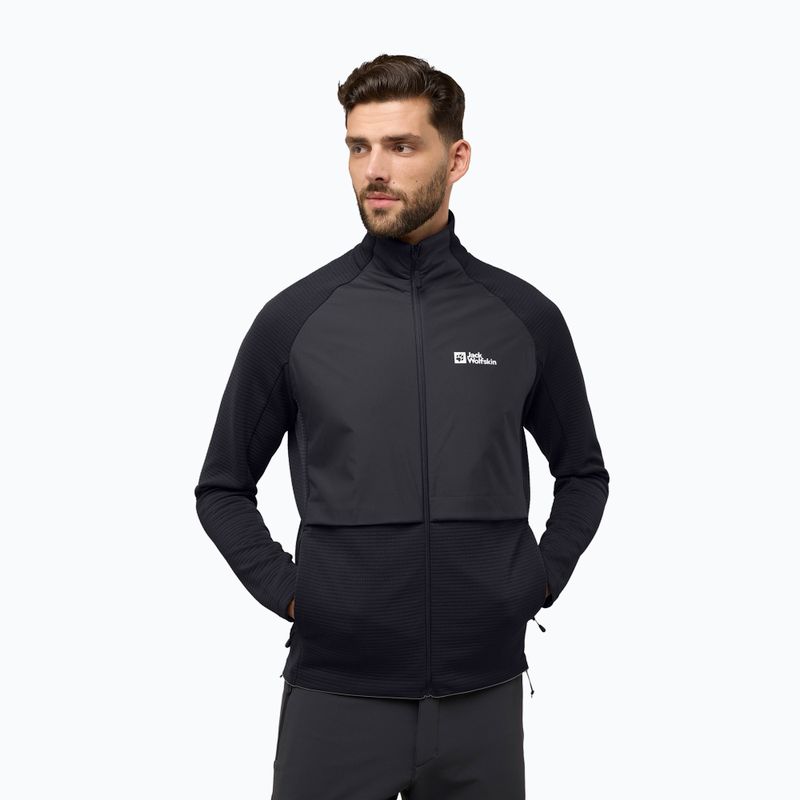 Jack Wolfskin Herren Fleece-Sweatshirt Dormer schwarz