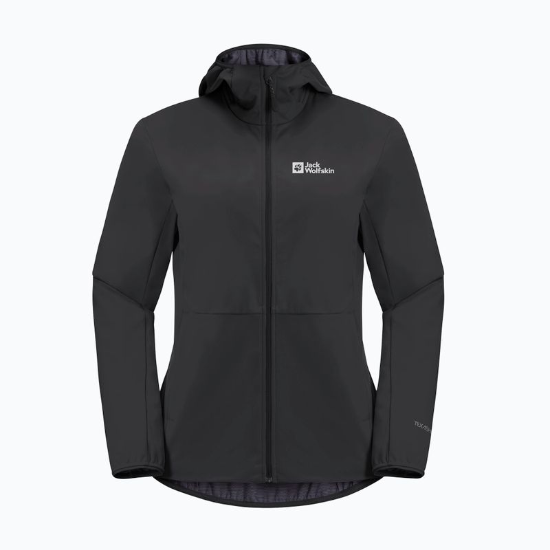Jack Wolfskin Damen Softshelljacke Feldberg Hoody schwarz 6