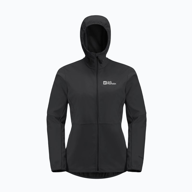 Jack Wolfskin Damen Softshelljacke Feldberg Hoody schwarz 7