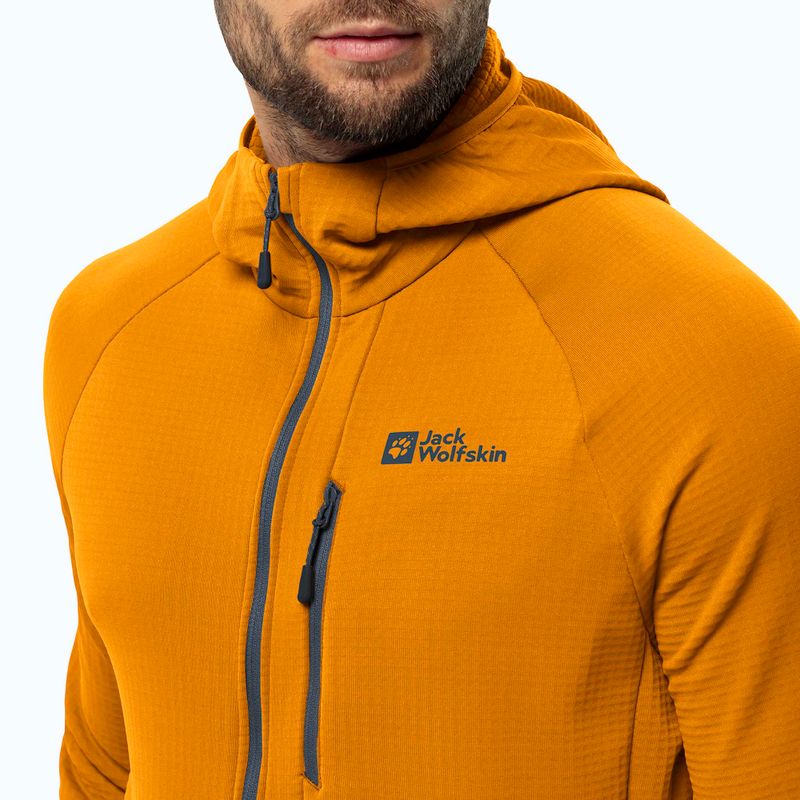 Herren Jack Wolfskin Kolbenberg Hooded Fz Fleece-Sweatshirt Färberdistel 4