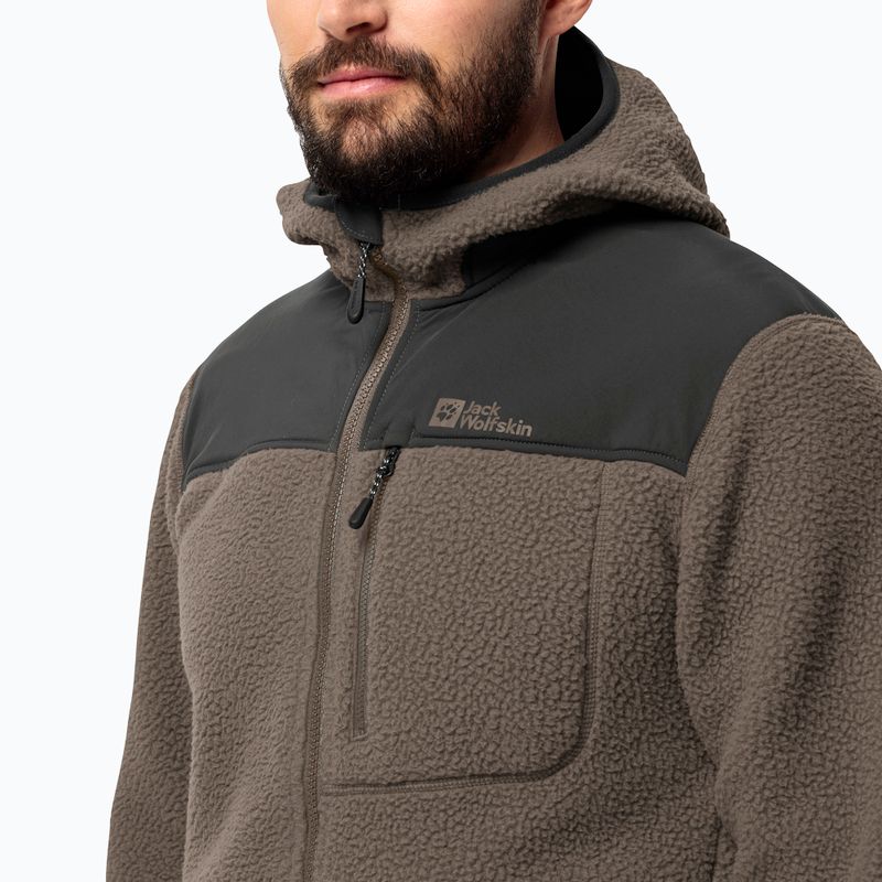 Jack Wolfskin Herren Fleecejacke Kammweg Pile Fz kalter Kaffee 4