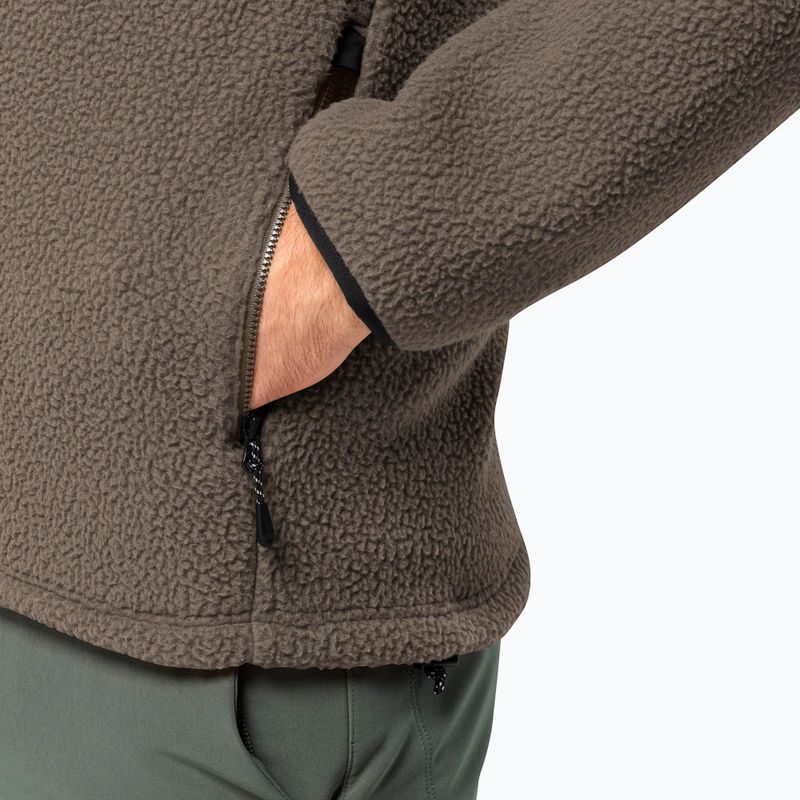 Jack Wolfskin Herren Fleecejacke Kammweg Pile Fz kalter Kaffee 5