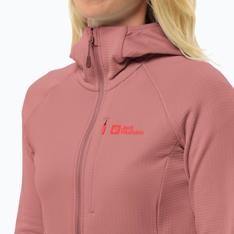Jack Wolfskin Damen-Fleecejacke Kolbenberg Hooded Fz mineralrot 4