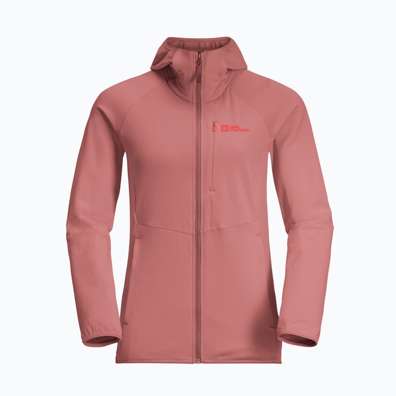 Jack Wolfskin Damen-Fleecejacke Kolbenberg Hooded Fz mineralrot 7