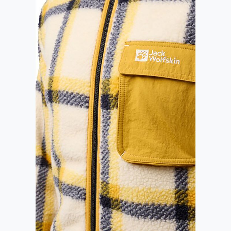 Jack Wolfskin Herren-Fleece-Sweatshirt Felslicht Check panna cotta 3