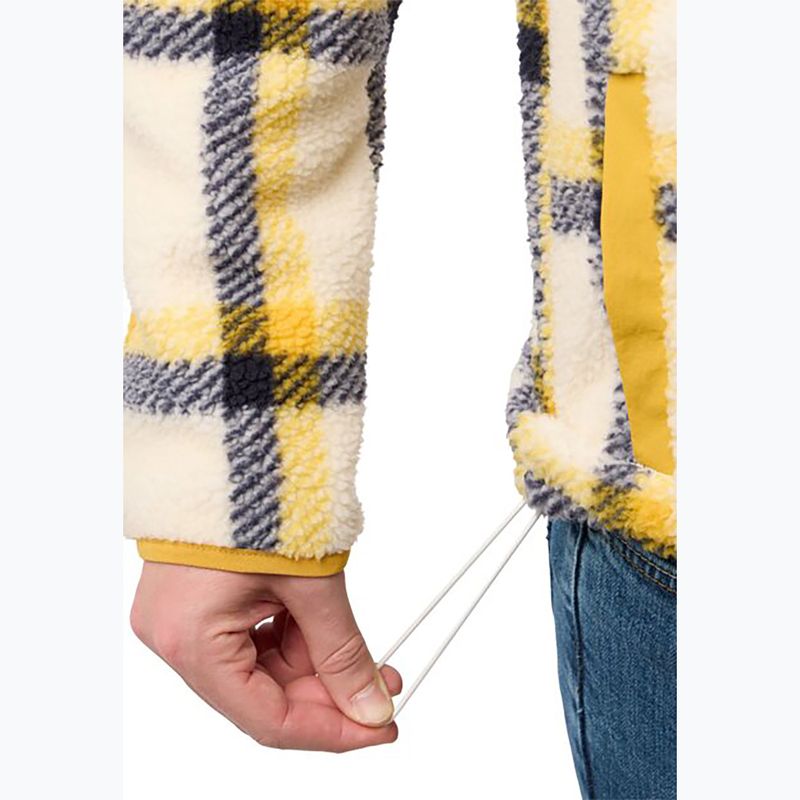 Jack Wolfskin Herren-Fleece-Sweatshirt Felslicht Check panna cotta 4