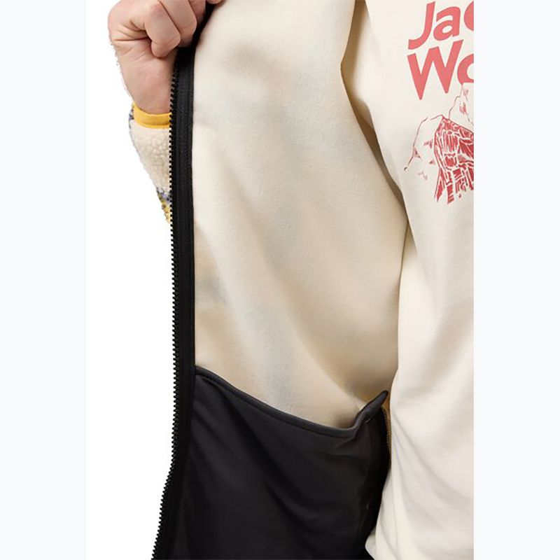 Jack Wolfskin Herren-Fleece-Sweatshirt Felslicht Check panna cotta 5