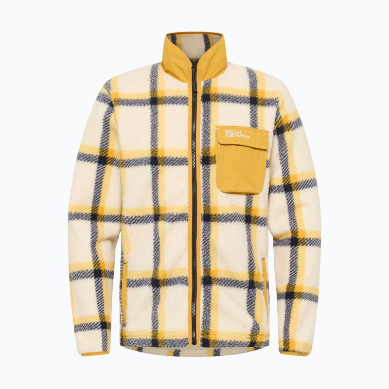 Jack Wolfskin Herren-Fleece-Sweatshirt Felslicht Check panna cotta 6