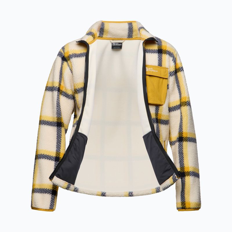 Jack Wolfskin Herren-Fleece-Sweatshirt Felslicht Check panna cotta 8