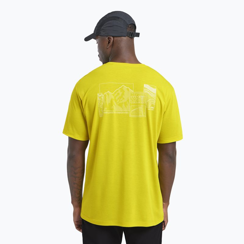 Jack Wolfskin Herren-Trekking-T-Shirt Vonnan Graphic explore chartreuse 3