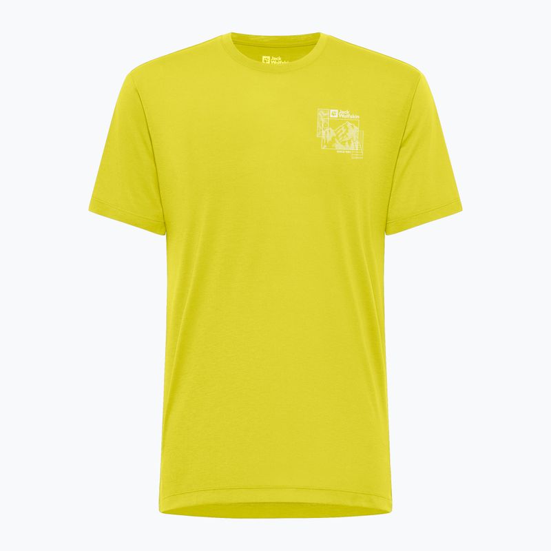 Jack Wolfskin Herren-Trekking-T-Shirt Vonnan Graphic explore chartreuse 5