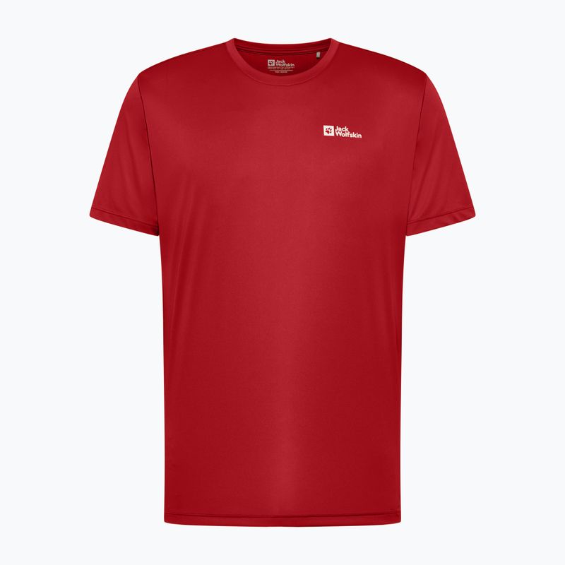 Herren-Trekking-T-Shirt Jack Wolfskin Tech T Adrenalin rot 6