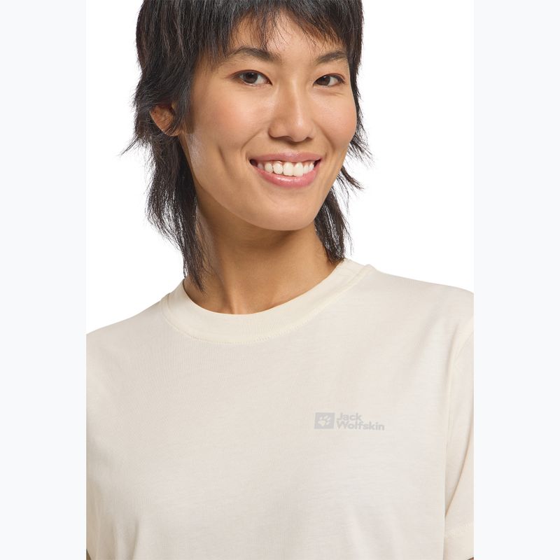 Shirt Damen Jack Wolfskin Essential cotton white 3