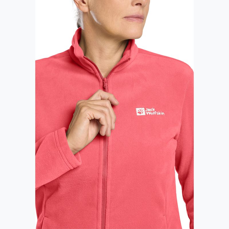 Fleece Sweatshirt Damen Jack Wolfskin Taunus Fz sunset coral 4