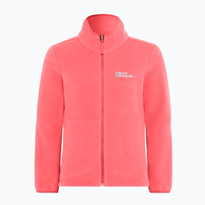 Fleece Hoodie Sweatshirt Kinder Jack Wolfskin Taunus sunset coral